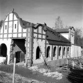 Strömdalens kraftstation under byggnation den 20 april 1950
