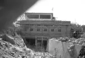 Strömdalens kraftstation under byggnation. Den 8 augusti 1950