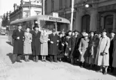 Föreningen Norden. Grupp tagen i samband med besök av engelsmän den 29 mars 1950