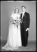Brudpar, Arne Lindberg, Bodträsk.
Ur Gustaf Åhmans samling.