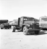 Bil o Traktor, skadad lastbil. Juli 1950