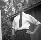 Man vid flygolyckan vid Karskär. Den 29 augusti 1950.