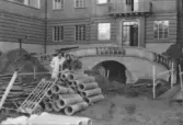 Bild tagen i samband med ombyggnationen vid dåvarande Gävle Museum (idag Länsmuseet Gävleborg) 1972.