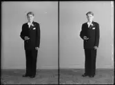 Porträtt, körfoto. Bengt Lövberg, Mälby, Dingtuna.
Ur Gustaf Åhmans samling.