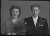 Brudpar. Alf Eriksson. Eriksberg, Munktorp. Ur Gustaf Åhmans samling.