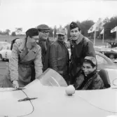 Glada miner under Kanonloppet, Gelleråsen, Karlskoga. 1956-08-25