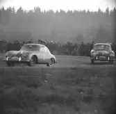 Porscheduell under Kanonloppet, Gelleråsen, Karlskoga. 1956-08-25