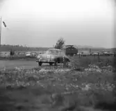 Sladdande Porsche. Gelleråsen, Karlskoga.1956-08-25