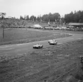 Raffel på upploppet, Gelleråsen, Karlskoga. 1956-08-25