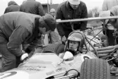 Samtal med teamet. Velodromloppet. Karlskoga motorstadion. 1969-05-03