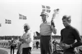På prispallen. Karlskoga motorstadion, 1969-05-03
