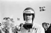 Segraren Ronnie Peterson i Formel 3 på Karlskoga motorstadion, 1969-05-03