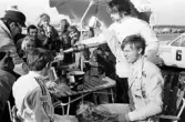 Ronnie höjer stopet. Karlskoga motorstadion, 1969-05-03