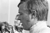 Segraren Ronnie Peterson i profil efter segern på Karlskoga motorstadion, 1969-05-03