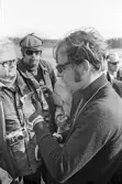 Bland fotografer och journalister. Karlskoga motorstadion, 1969-05-03
