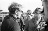 Fotografer och journalister. Karlskoga motorstadion, 1969-05-03