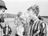 Segrare i B-finalen. Karlskoga motorstadion, 1969-05-03
