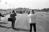 Fotografering av förare. Karlskoga motorstadion, 1969-05-03