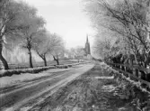 Vägen till Årstads kyrka på vintern