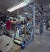 Arbete med tapettryck vid Durotapet AB.