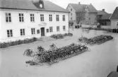 En stor skara cyklar parkerade på Rådhustorget (f.d. Stortorget)