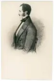 Porträtt på Friherre Carl Ludvig Gustaf von Platen. Född 30 oktober år 1824 på Kårtorp i Forserums socken. Död 2 juni år 1904 i Stockholm.