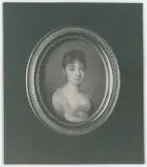 Porträtt på Betty Ribben Född år 1788 och död år 1841 Gift med J. A. Leijonmarck