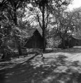 Ladugård och uthus till Häljaryd Nedergård 1:12 på Centrumvägen i Tenhult.