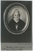Porträtt på Brita Sophia Sandberg gift Ribben. Född år 1743 i Göteborg och död 1806.