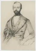 Porträtt på Gudmund Leonard Silfverstolpe Född 5 juli år 1815 och död 27 september år 1853 i Stockholm i Kolera