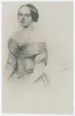 Porträtt på Edla Matilda Augusta von Stahl.