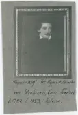 Porträtt på Carl Fredik von Strokirch. Född år1792 död 10 oktober år 1853 i Jönköping i Kolera