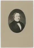 Porträtt på Direktör J. M. Svensson föreståndare för Flishults lantbruksskola född år1802 i Nye socken död på Flishult år 1888.
