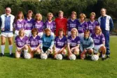 Lagbild av fotbollslaget Jitex BK på Kvarnbyvallen i Mölndal, år 1988.