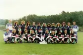 Lagbild av fotbollslaget Jitex BK i Mölndal, år 1990.