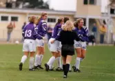 Fotbollslaget Jitex BK spelar match mot Wä IF på Kvarnbyvallen i Mölndal, år 1994. Slutresultatet är okänt.