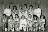 Lagbild av Kvarnby Basket damlag. Mölndal cirka 1986.