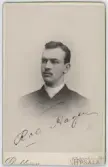 Porträtt på Robert Hagen född 2 maj 1868 i Vetlanda församling. Gift med Ellen Wadström.