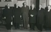 Pastor Birger Lindström, Domprosten Erland Björk, Landshövding Lindén, Pastor Wahlmark, Bexell och Christiansson 1939-49.
8/11 1938 (enligt negativkuvertet).