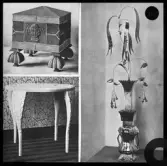 Möbler
Kista, bord, skulptur