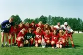 Lagbild av fotbollslaget Jitex BK i Mölndal, år 1992.