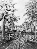 Rogberga gamla prästgård som revs 1916.(foto efter en teckning).