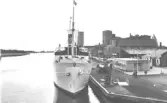 Brynhild, 1960.  Färjan gick mellan Falkenberg och Horsens i Danmark.  Bild 2 inlånad fr. Thure Gustavsson Fbg. för reprofoto.