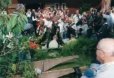 Spelmansstämma på hembygdsgården Börjesgården i Hällesåker, Lindome, i Mölndals kommun den 8 juli 2000.
