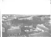 Foto tagit från tornet på S:t Laurentii kyrka.  I kanten av bilden står det original hos Carl Falkman.