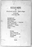 Avfotograferad middagsmeny för invigningen av FJ 1894-09-27.