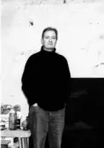 Per Kirkeby i sin ateljé, Hellerup.