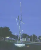 Hyllning till Falkenberg , utförd av konstnären Allexius Huber, till utställningen Sculptura 97, 1997.