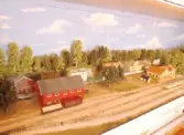 Modell på museet av Falkenbergs Järnvägs stationsområde i Vessigebro. Modellen byggd av Bertil Walstrand, Leif Elgh o Carl Dahlin.