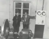 Bild 1: Maskinrummet på Fagereds sanatorium eller kraftverket vid Lia damm.  Bild 2 o 3: Maskinrummet på Fagereds sanatorium.